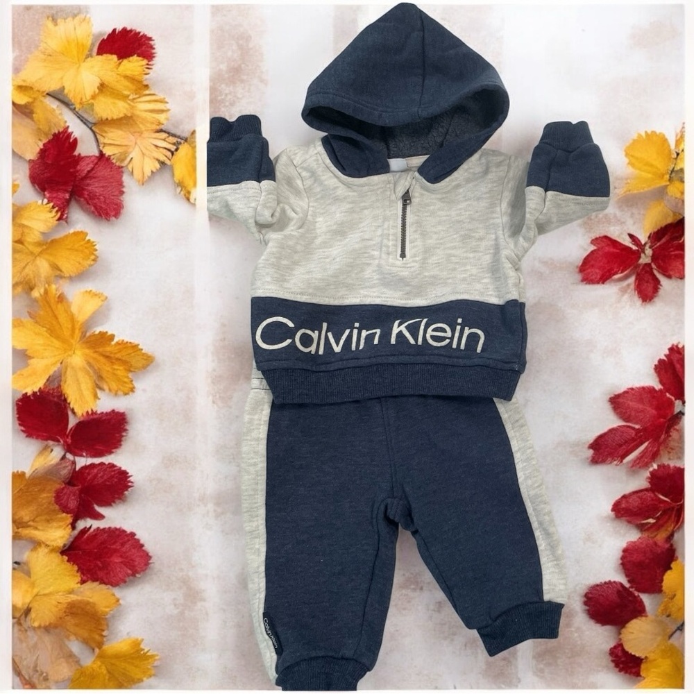 Calvin Klein Navy and Gray Baby Set - Picture 2 of 12